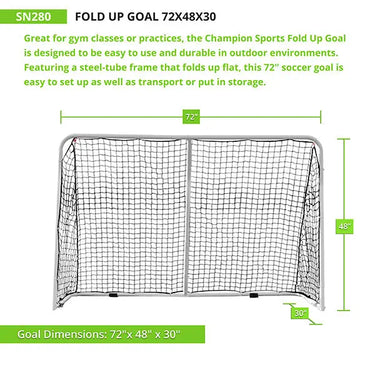 EASY FOLD SOCCER GOAL, 6' x 4' HoopsKing
